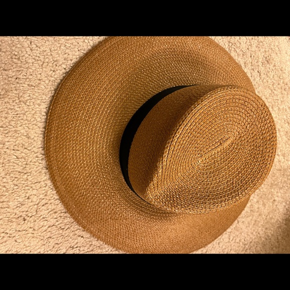 SOLD Eric Javits Daphne Hat Wide Brim SPF 50 Black/Natural - Picture 1 of 7